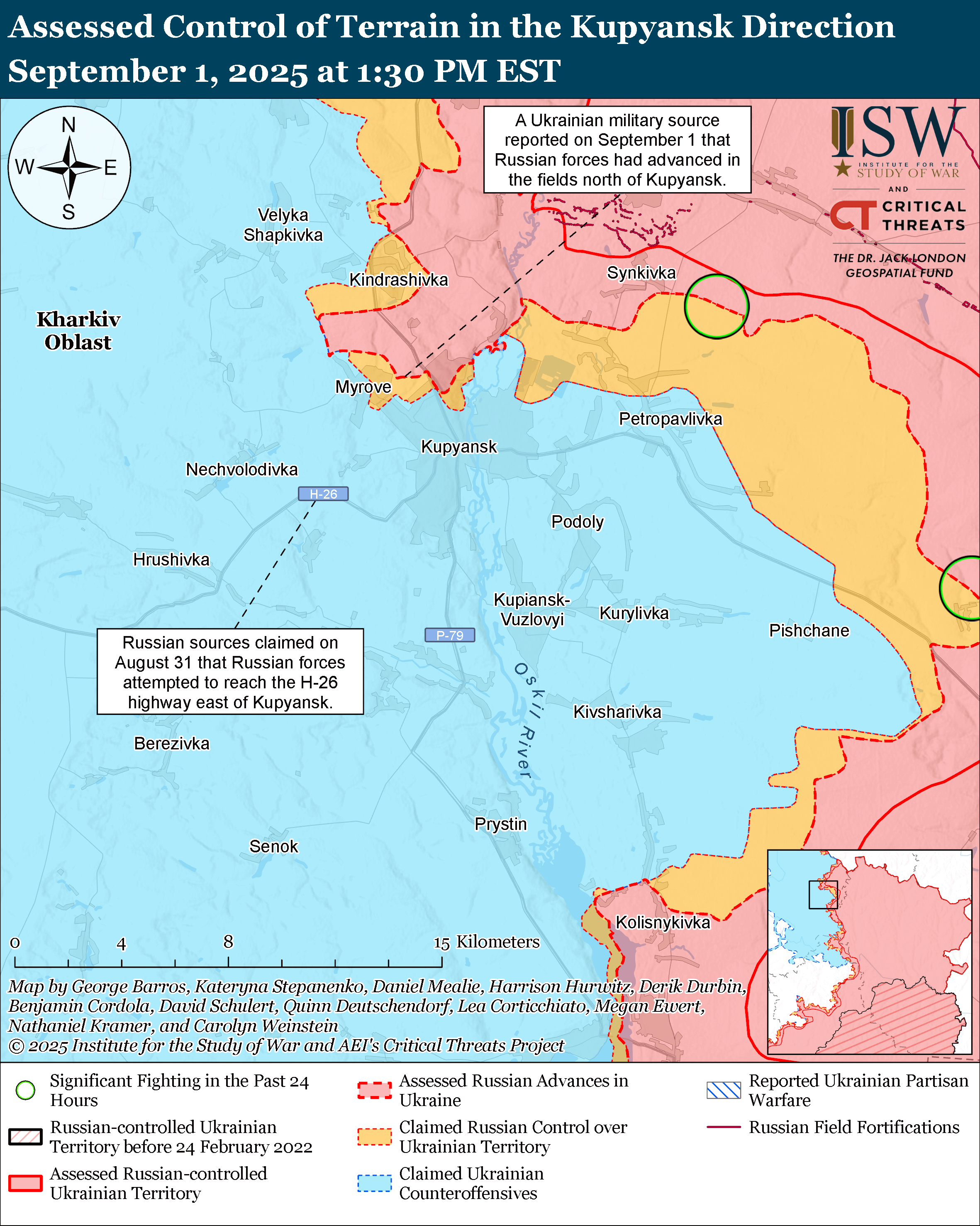 Армія РФ незначно просунулась на Куп'янському напрямку ціною великих втрат: карти ISW